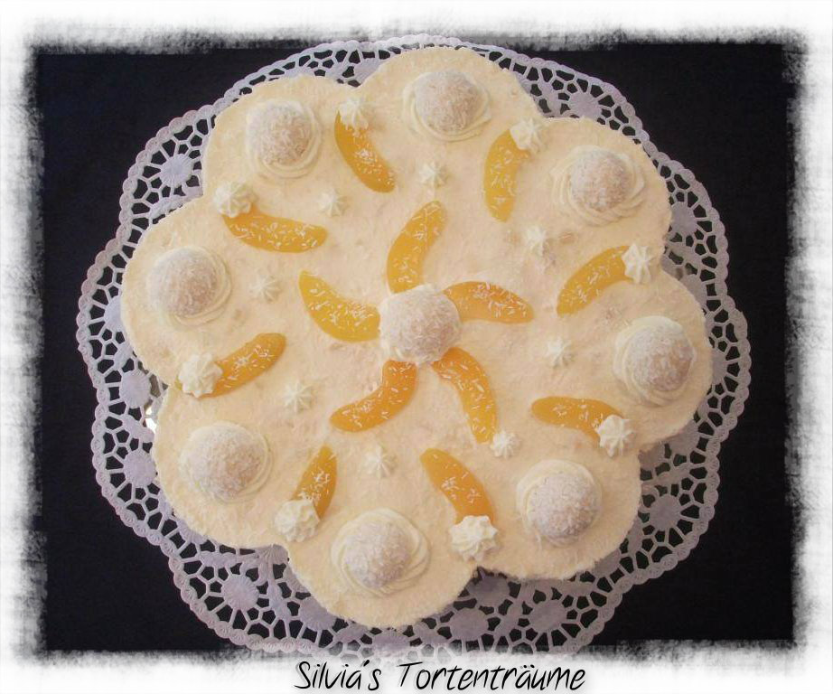 Raffaello-Torte Aprikosen mit Sahne